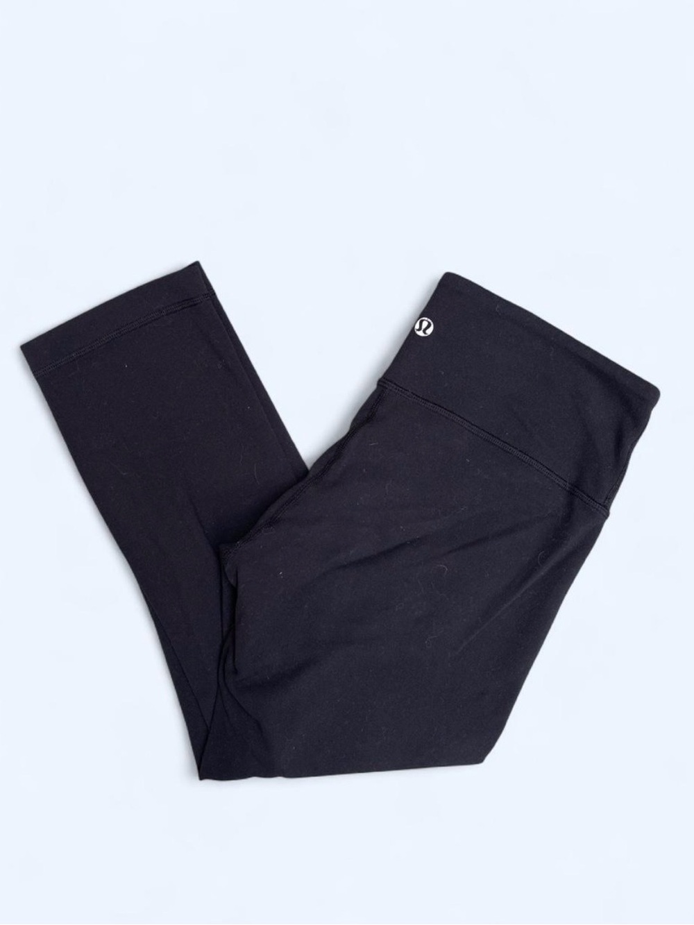 lululemon athletica Black cropped leggings yoga Pilates activewear loungewear 6 - Picture 1 of 6